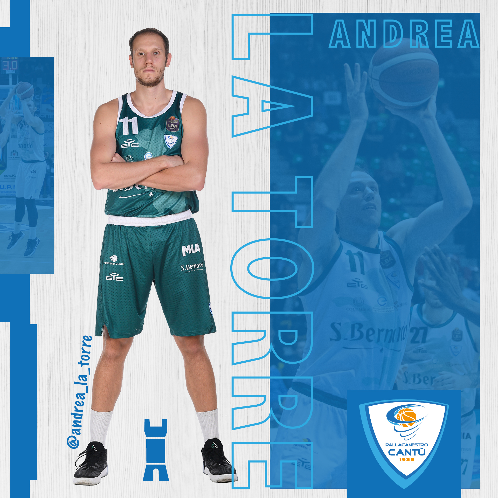 Pallacanestro Cantù: conferma per capitan Andrea La Torre