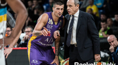 ettore Messina e andrea Cinciarini, Olimpia Milano, 2020-02-13